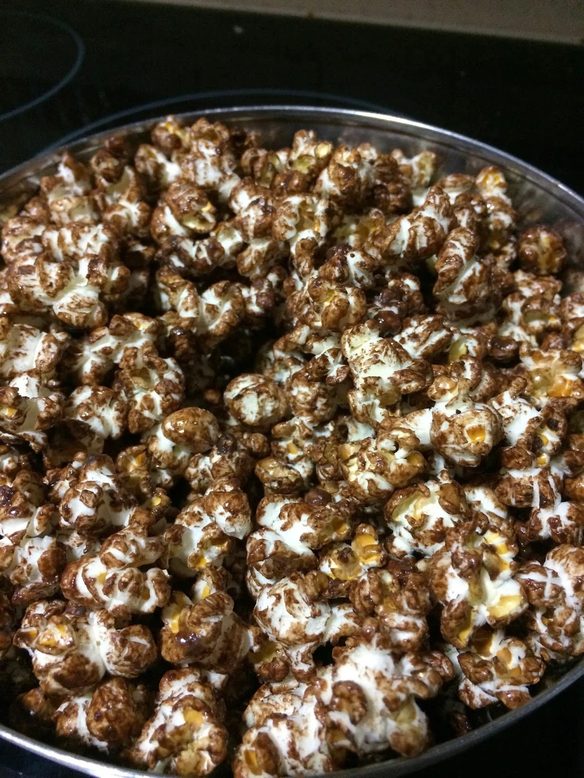 Palomitas con chocolate negro