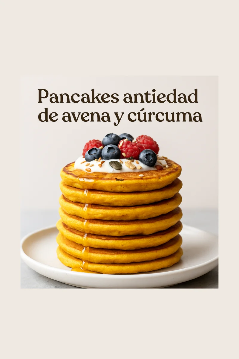 tortitas de avena y cúrcuma antiedad receta saludable Dra. Odile Fernández