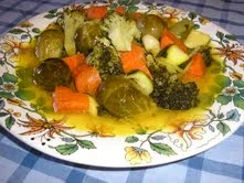 VERDURAS AL VAPOR CON SALSA DE NARANJA